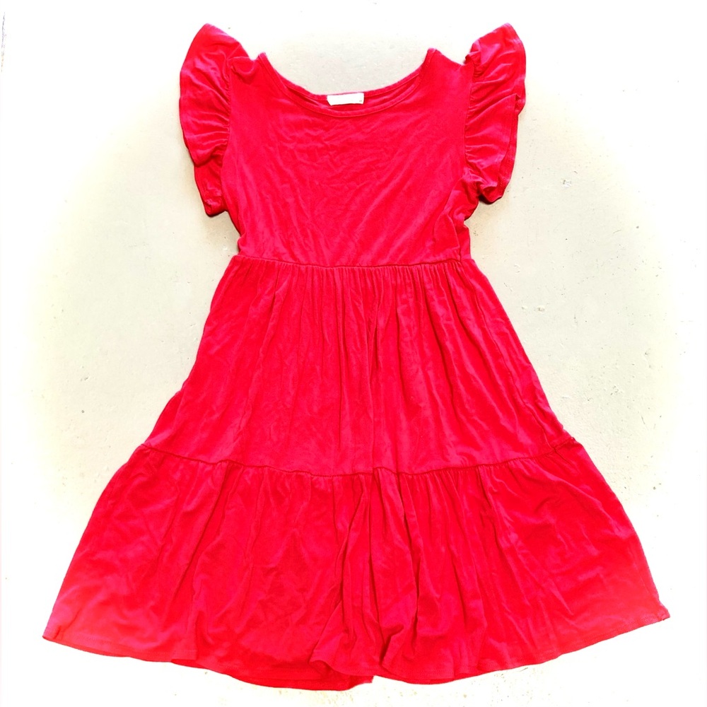 Red Ruffle Dress - Picture 2 of 3